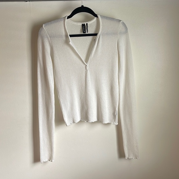NWOT Urban Outfitters Out From Under White Long Sleeve Top - Picture 1 of 3
